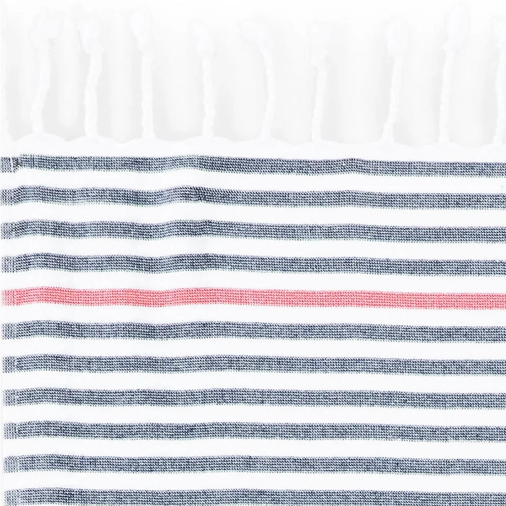 Lands End Turkish cotton Deep Sea Navy Stripe  beach towel